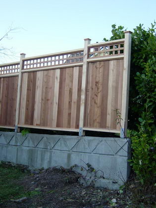 Custom Fencing - End Wall View